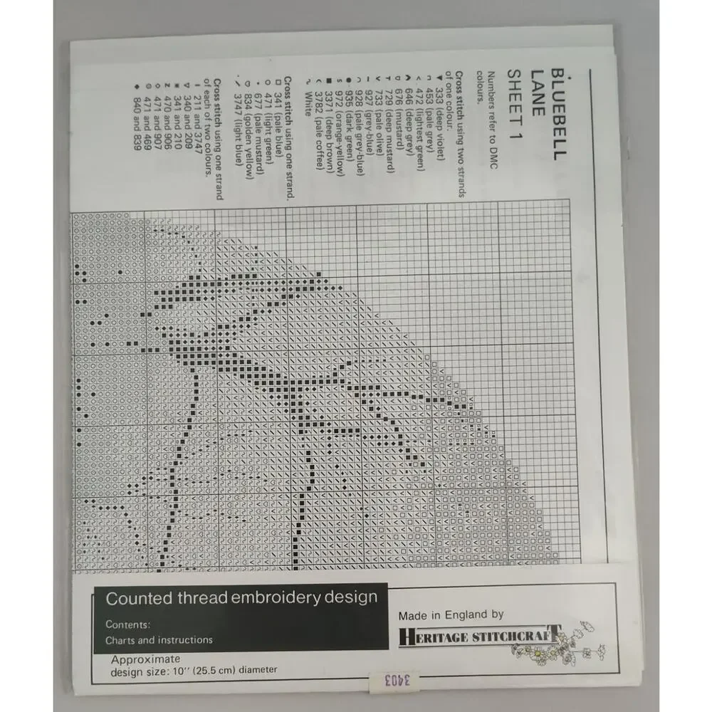 Heritage Stitchcraft Bluebell Lane John Clayton Cross Stitch Pattern